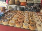 An amazing cheese stand at the market