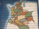 Someone painted a map of Colombia