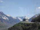 Buses like this one are used to navigate the mountains of Denali National Park in Alaska