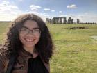 Seeing Stonehenge appear after a long walk from the visitor centre 