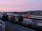 Trains at Exeter's main station