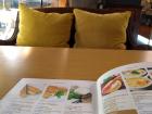 This cafe has a beautiful menu, with plenty of options for blini