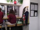 Even in this small restaurant there are places to hang your coat
