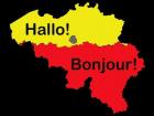 This picture illustrates how to say "Hello" depending on where you are in Belgium - half of the country is French-speaking, and the other is Dutch-speaking
