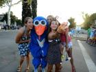 Here I am with my college friends and our mascot, the Sagehen!