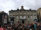 At this part of the event, they were building three Castells at the same time.