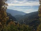 The Alpujarras mountains and trees along the hiking trail 