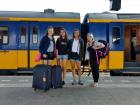 Here I am (I'm the third in from the left) at the train station about to leave for Nijmegen for the next 9 months!