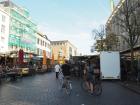 In the urban areas of a city there are often street markets to sell the food that was grown in the rural farmlands