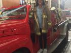 I was thrilled to dress like a fireman while learning how to operate an old firetruck