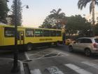 This is the large school bus that transports kids to school. Each month, the parents have to pay a fee of about $30 to have their children picked up for school