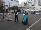 The traditional clothing of the coast people in Ecuador was so elegant and shiny