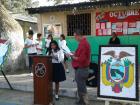 Here's a student giving a presentation on National Shield of Arms Day