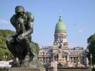 Rodin's Thinker in front of Congress at Buenos Aires