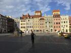 Warsaw Old Town Square is a colorful sight