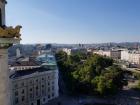 Notice all of the shapes, colors and styles of the different buildings in the city