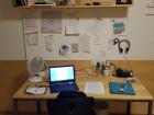 The desk in my room in Vienna, Austria where I will be doing lots of studying