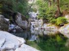 The serene waterfall we found at the end of our hike