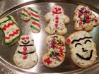 Josh's Christmas-shaped cookies are ready to be enjoyed!