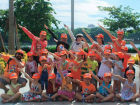Josh with his class in Vietnam 