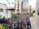 Opposition protestors and Morales supporters gather in central La Paz