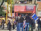 Morales' supporters gather in San Miguel, an affluent neighborhood of La Paz