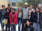Mino with the volunteers after the English Day at a university here in La Paz
