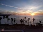 A sunset over the Pacific Ocean