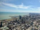 A glimpse at the Chicago beaches/downtown area from the 99th floor of the Willis Tower - the tallest tower in the United States!