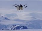 A drone in action, collecting important data and images from above the ice