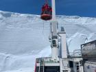 Catching a ride from the ice shelf back to the ship