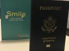 My updated passport, which involved smiles for my passport photo