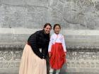 Mia and I posing in clothing from the ancient Song Dynasty