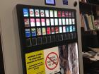 Cigarette dispensing machines like this are at restaurants, stores and cafes