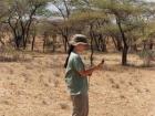 Using the GPS in Samburu, Kenya to establish the plot points for our areas of study