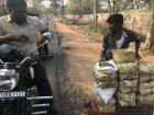 Selling palm jaggery on the roadside