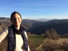 Here I am with a view of Mont Mézenc, the highest peak of the region  