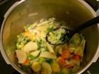 Sautéing vegetables for soup before I add water and lentils