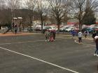 Elementary school students on the playground during morning recess