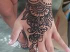 Mehndi right after application