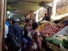 A vegetable stand at the market