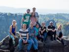 My coworkers and me on a hike in German Saxony