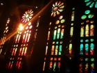Beautiful stained glass in the Sagrada Família