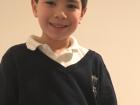 Kian in his school uniform; does your school require a uniform?