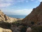 A view of the Dead Sea from hiking in Ein Gedi