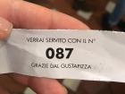 My restaurant ticket for pizza