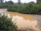 To get over this puddle, I had to run and jump