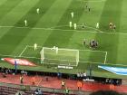 Barcelona scored their first goal, and the stadium went wild!