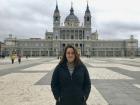 Here I am in front of what my professor called the ugliest cathedral in Madrid!