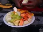 A plate of fruits and vegetables - all amazing!